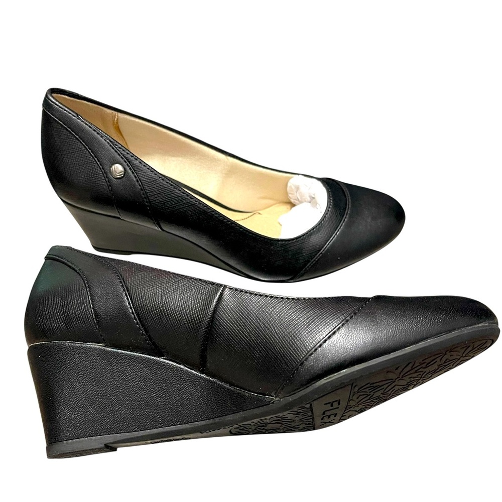 🌟🌼NIB Life Stride Dreams Black Heirloom Wedge Heels. - Picture 8 of 10